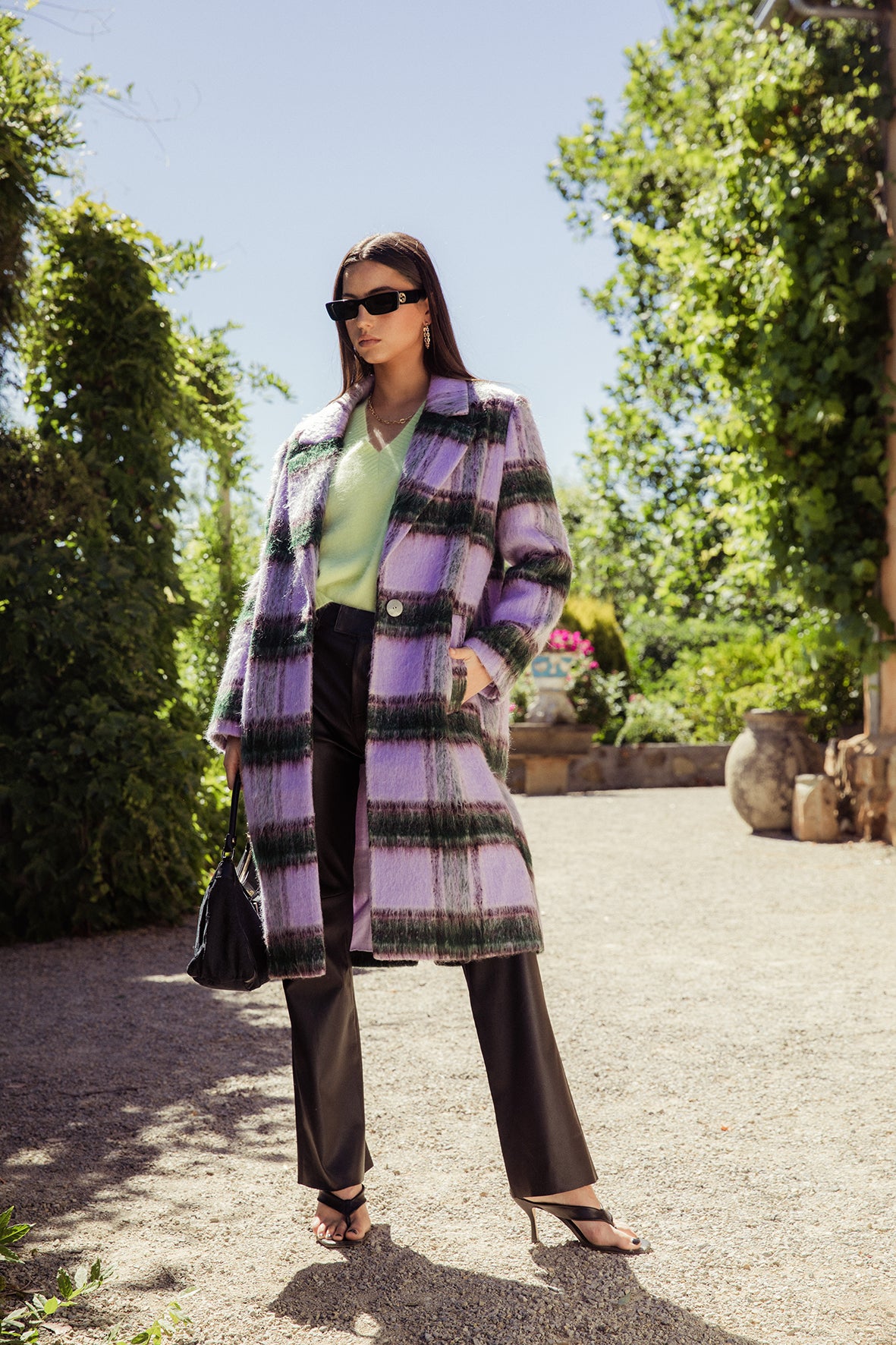 Check Yourself Wool Coat - Morocco Blue Check