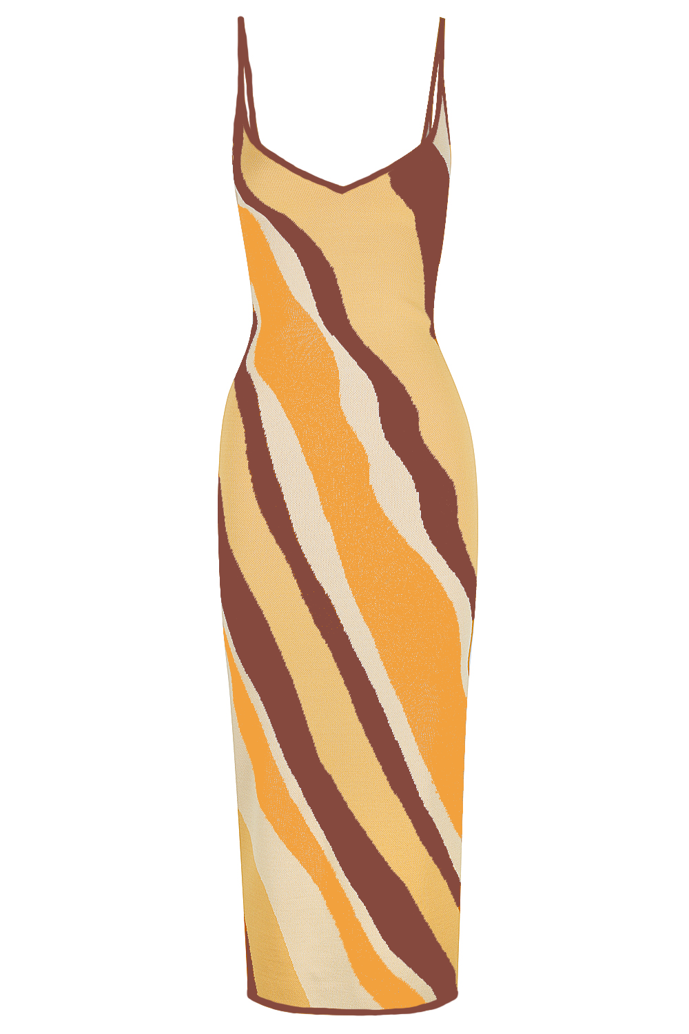 The Margarita Wave Knit Dress - Chocolate Eclair