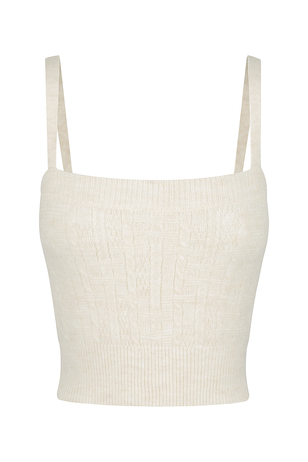 Riviera Cable Knit Tank - Snowball