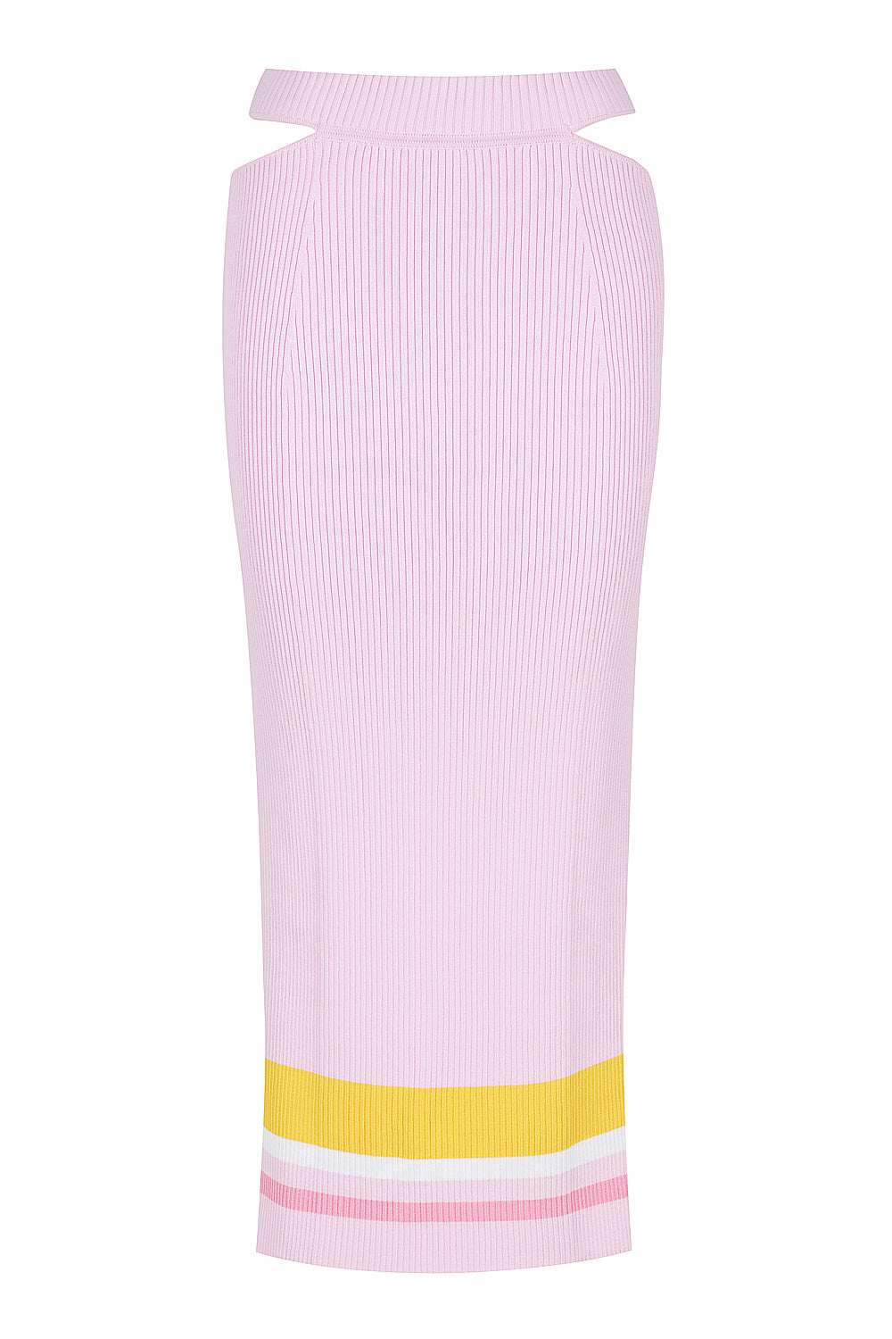 The Sporty Stripe Knit Skirt - Pink + Mango Tango Stripe