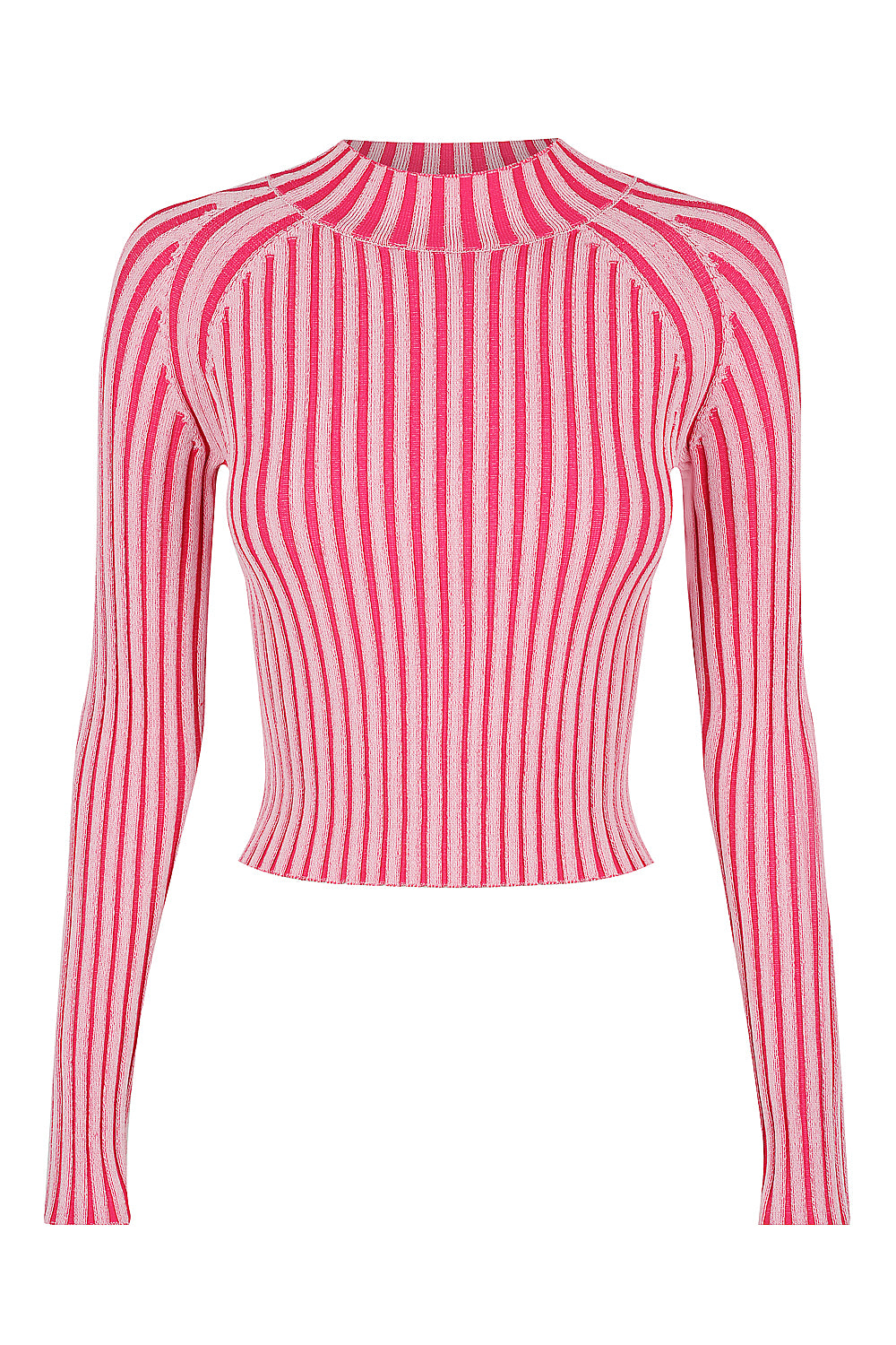 The All Sorts Two-Tone Knit Top - Barbie Pink