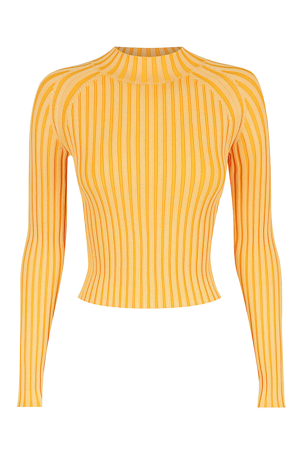 The All Sorts Two-Tone Knit Top - Orange Crush