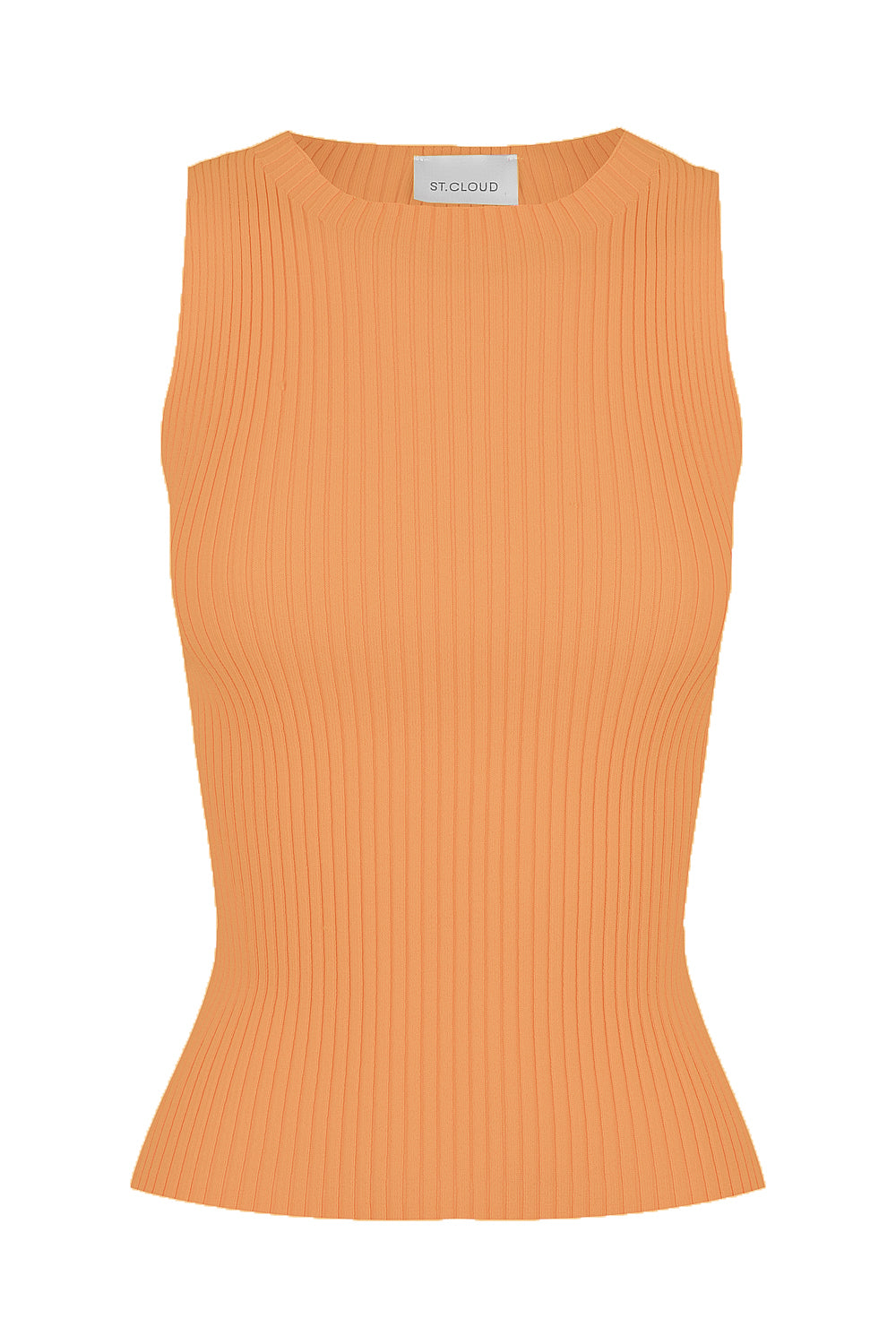 The Carrie Rib Knit Tank - Flame Orange