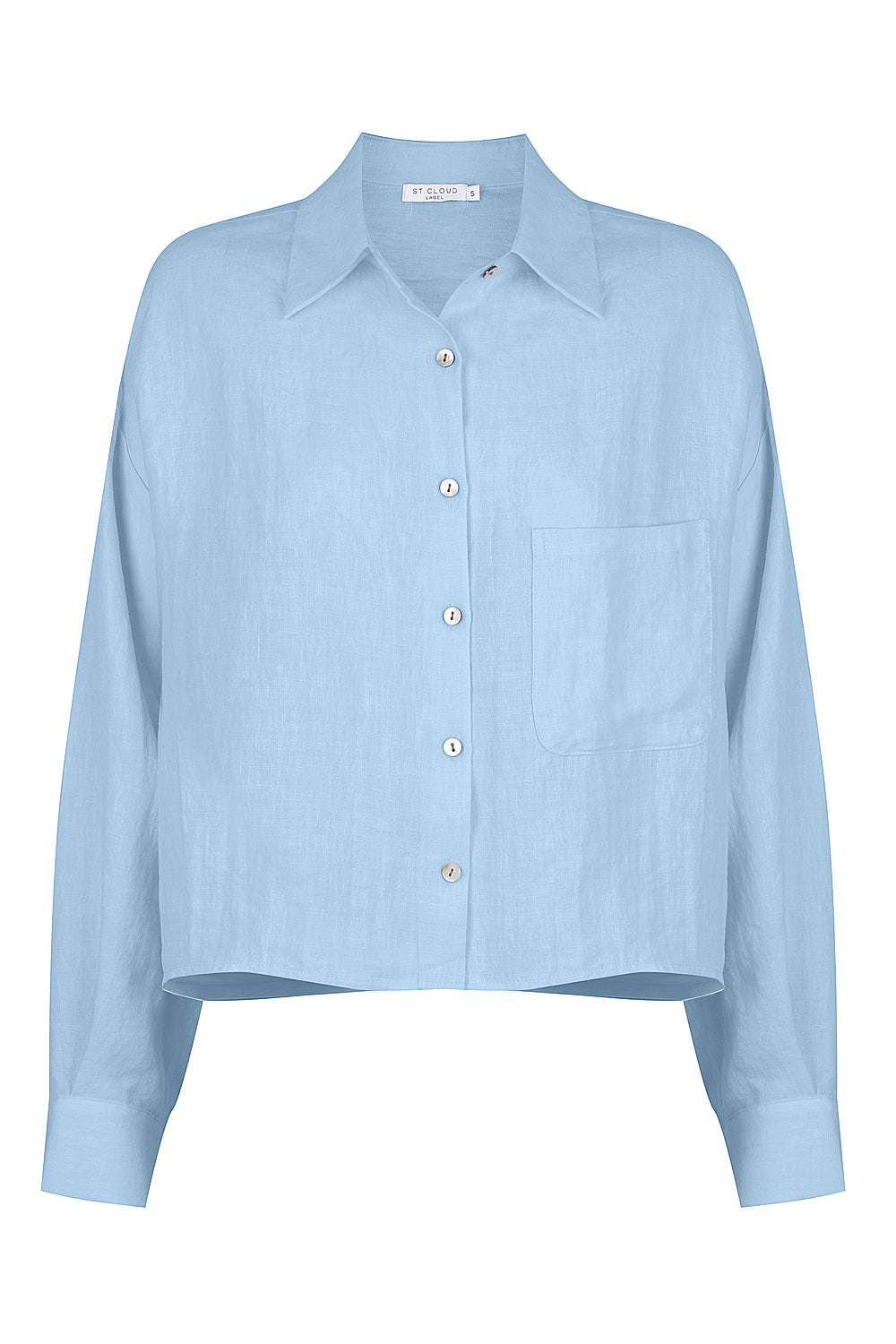 Willow Linen Lounge Shirt - Dusk Blue
