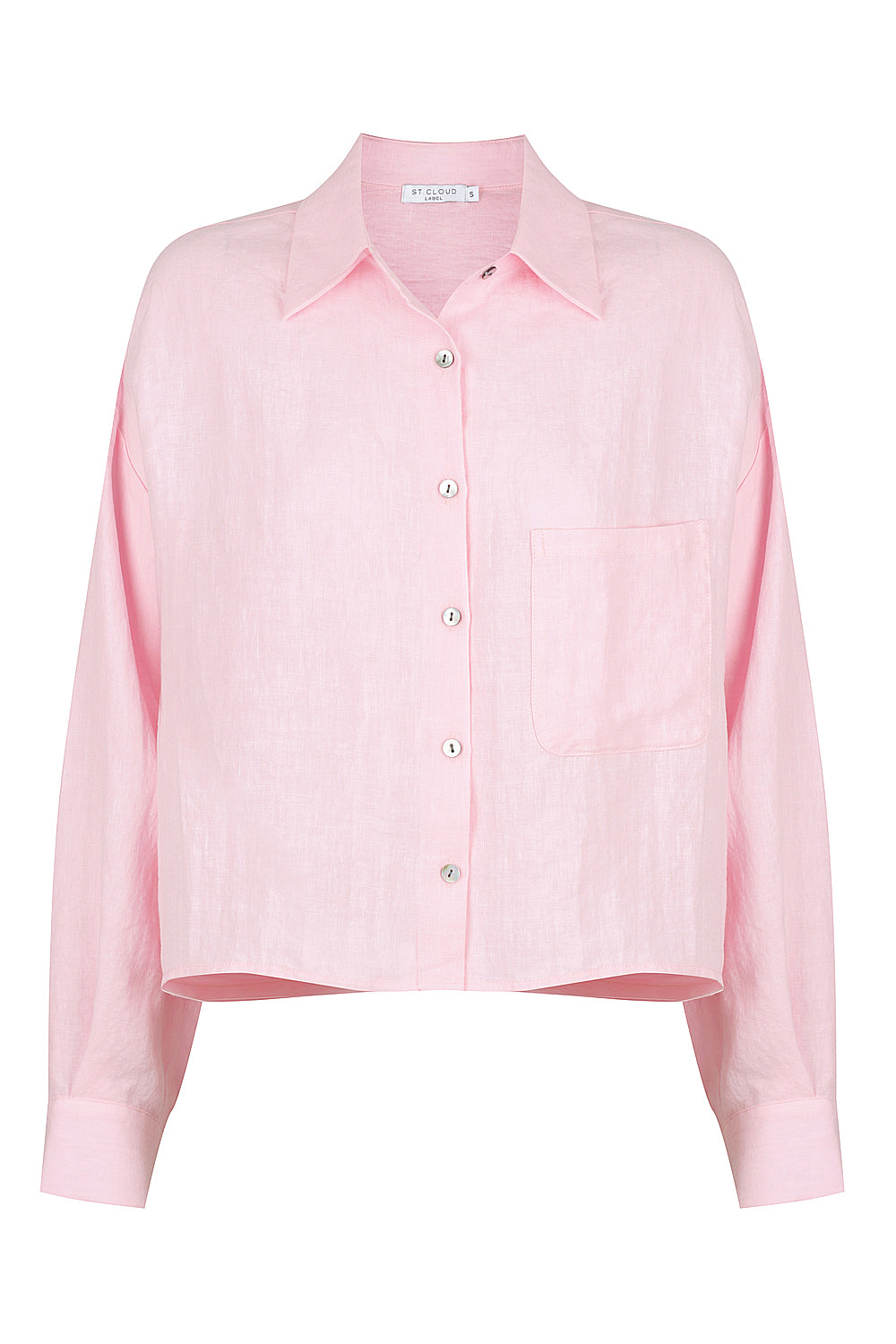 Willow Linen Lounge Shirt - Pink Lady