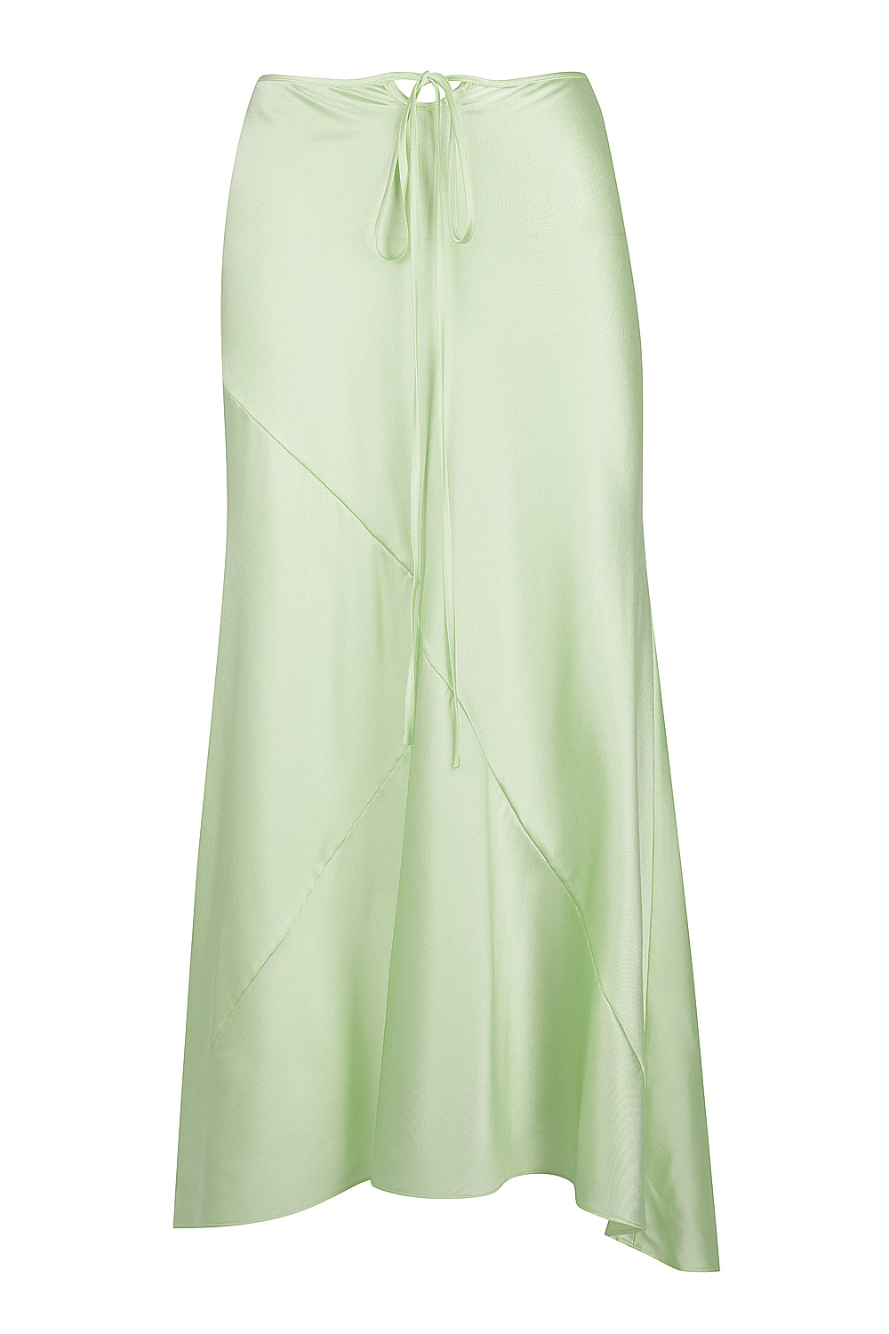Blair Silk Tie Waist Skirt - Butterfly Green